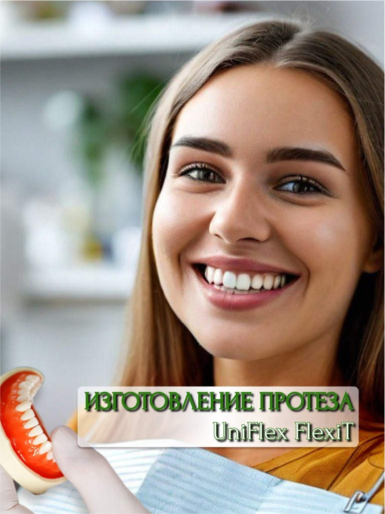 Изготовление полного съемного протеза (1 челюсть) UniFlex FlexiT (Германия-Бельгия)