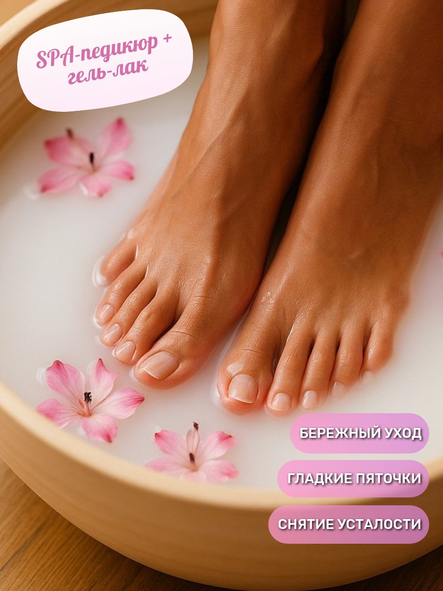 SPA-педикюр + покрытие гель-лаком
