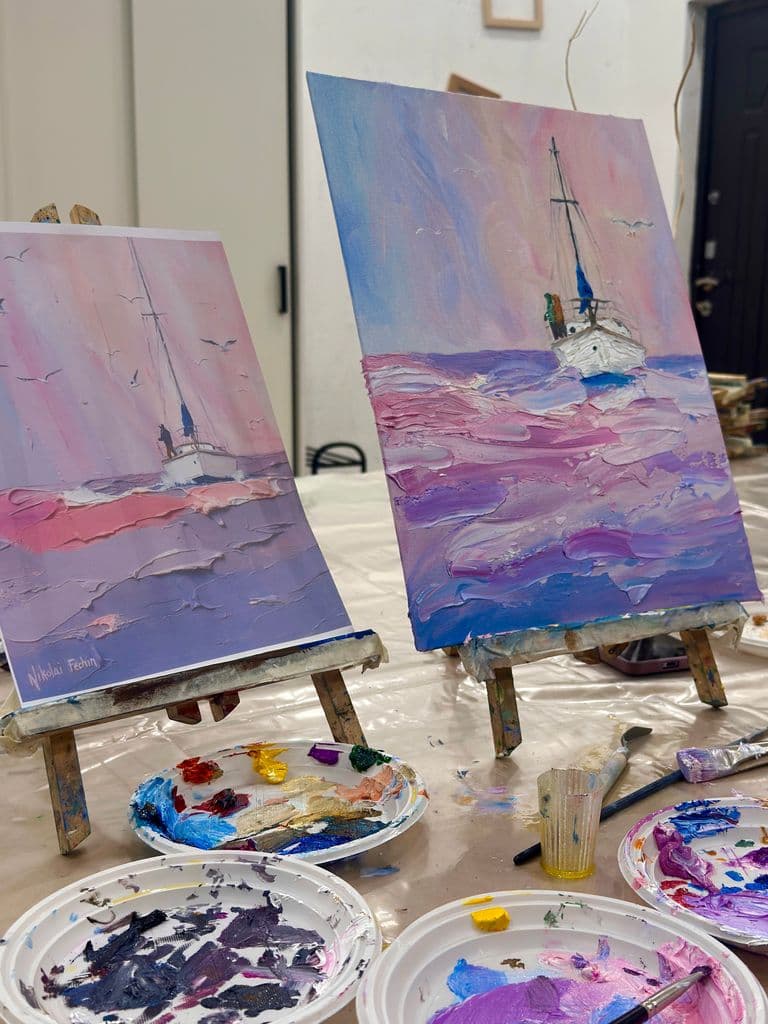 Мастер-класс по рисованию маслом (сюжет L)