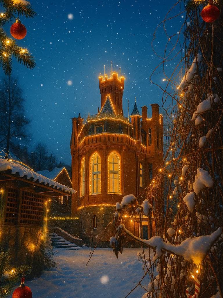 Новогодняя ночь в замке на озере Увильды