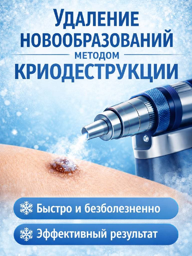 Удаление новообразований методом криодеструкции
