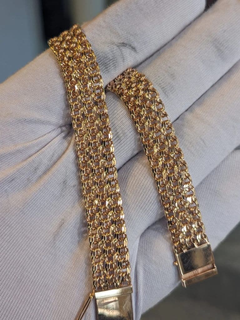 Изготовление браслета, плетение тройной «Бисмарк»