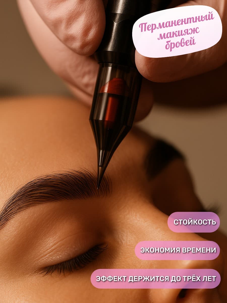 Перманентный макияж бровей (любая техника)