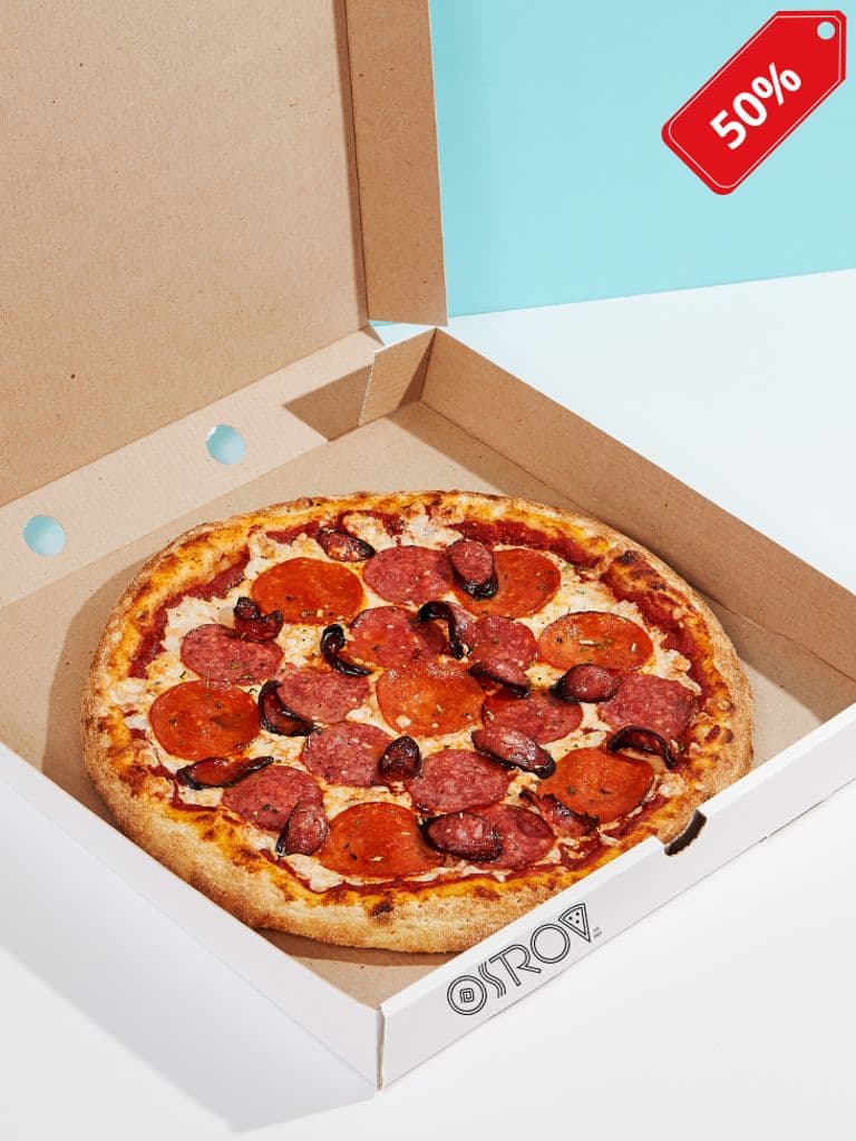 Меню открытой и закрытой пиццы