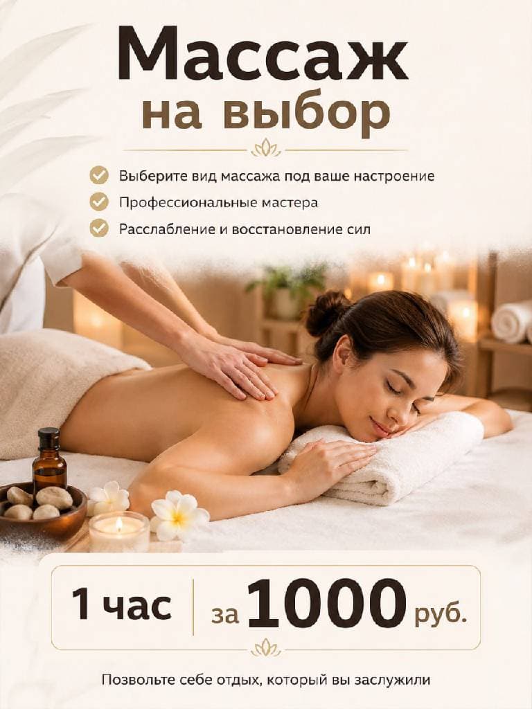 Массаж на выбор