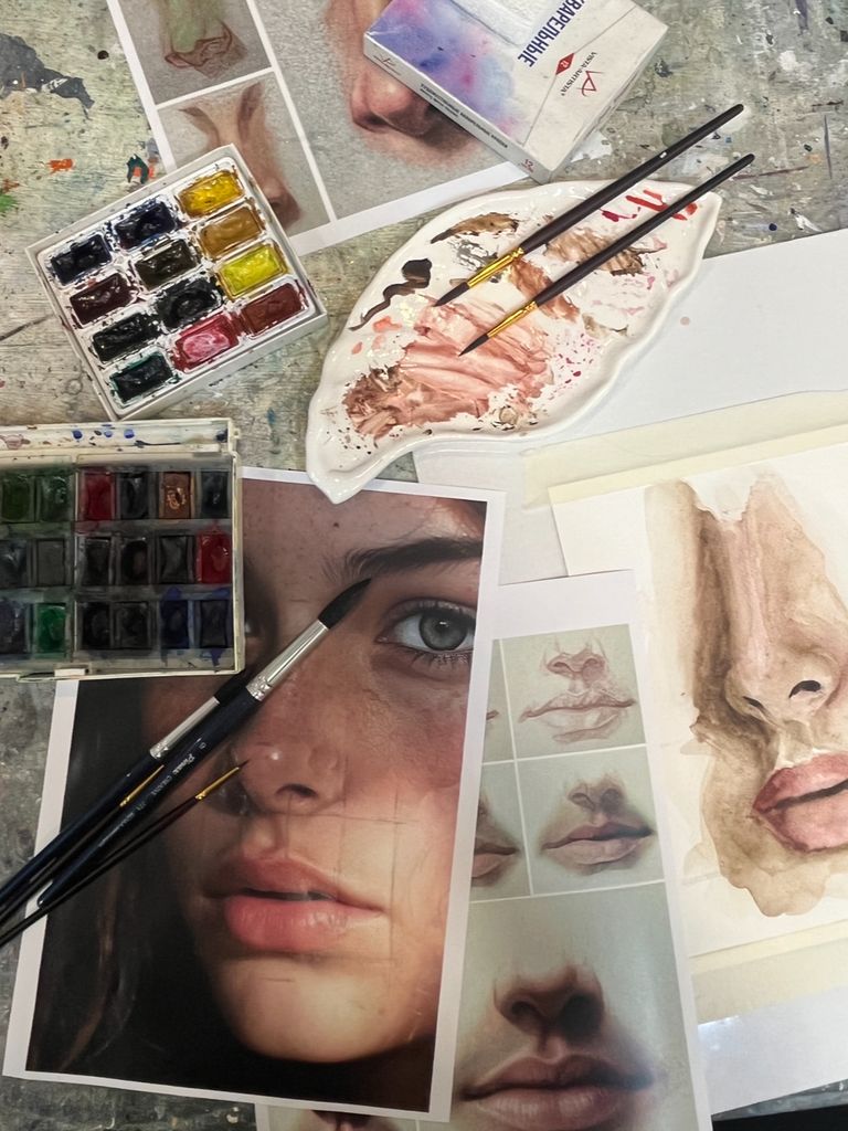 Мастер-класс по акварели, формат А4 или А3 (на выбор), 2 ч.