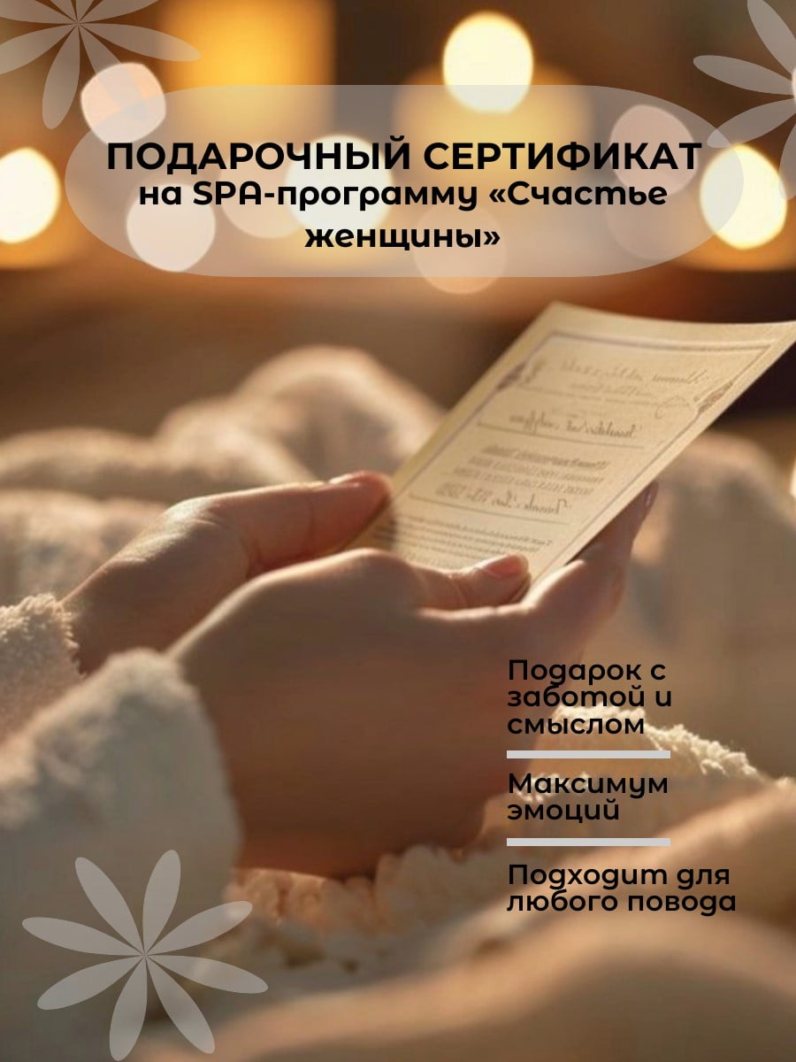 Сертификат на SPA-программу для лица «Счастье женщины»
