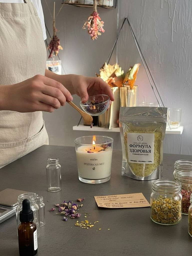 Мастер-класс «Свеча + соль для ванны» от 1 человека