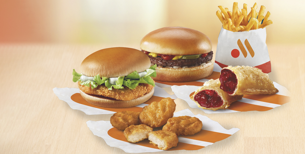 на комбо с бургером на выбор и картошкой