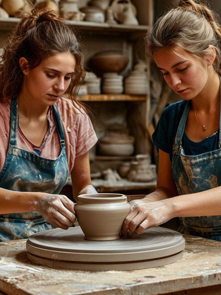 Самостоятельная работа на гончарном круге