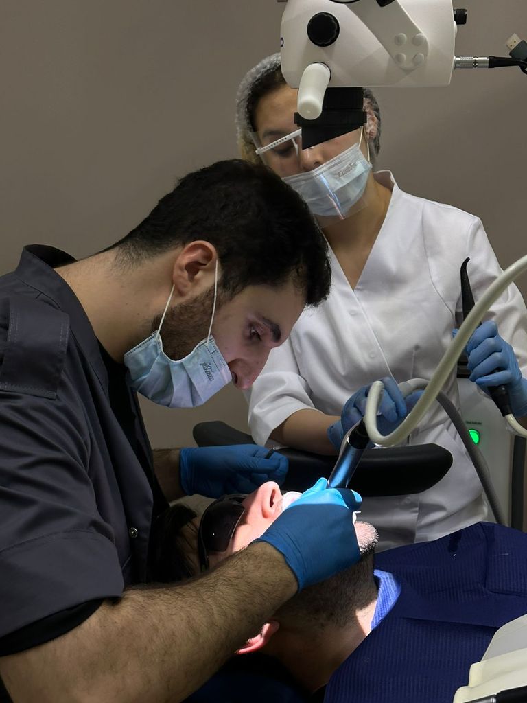 Ультразвуковая чистка зубов, 2 челюсти