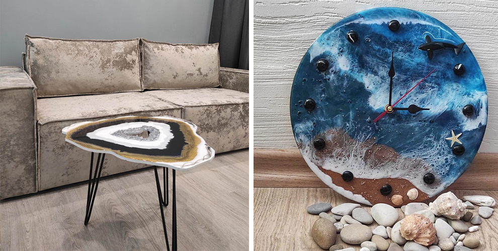 на мастер-класс по изготовлению журнального столика из эпоксидной смолы