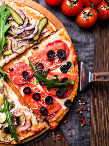 Меню пирогов, пиццы, тортов без ограничения суммы чека