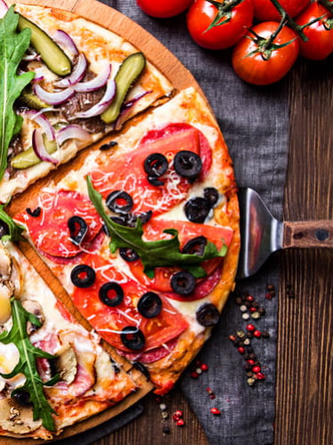 Меню пирогов, пиццы, тортов без ограничения суммы чека