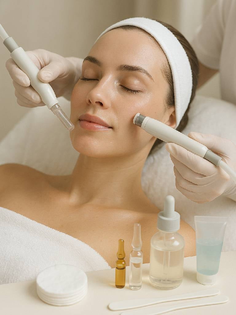 Вакуумная чистка (гидропилинг) лица + криотерапия, 1 ч.