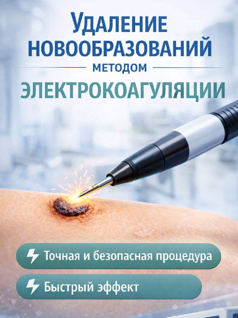 Удаление новообразований методом электрокоагуляции