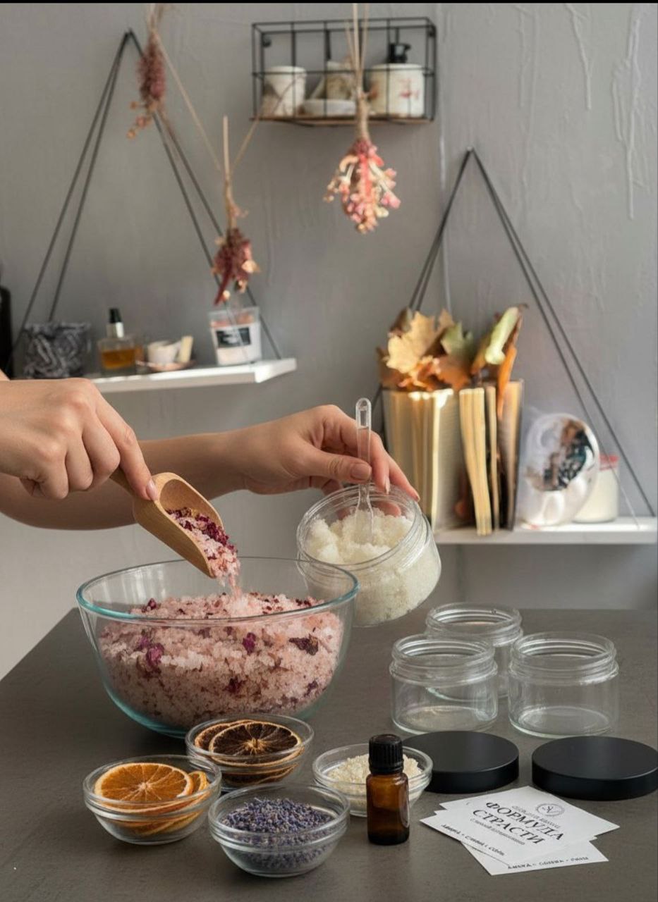 Мастер-класс «Соль для ванны + скраб для тела»