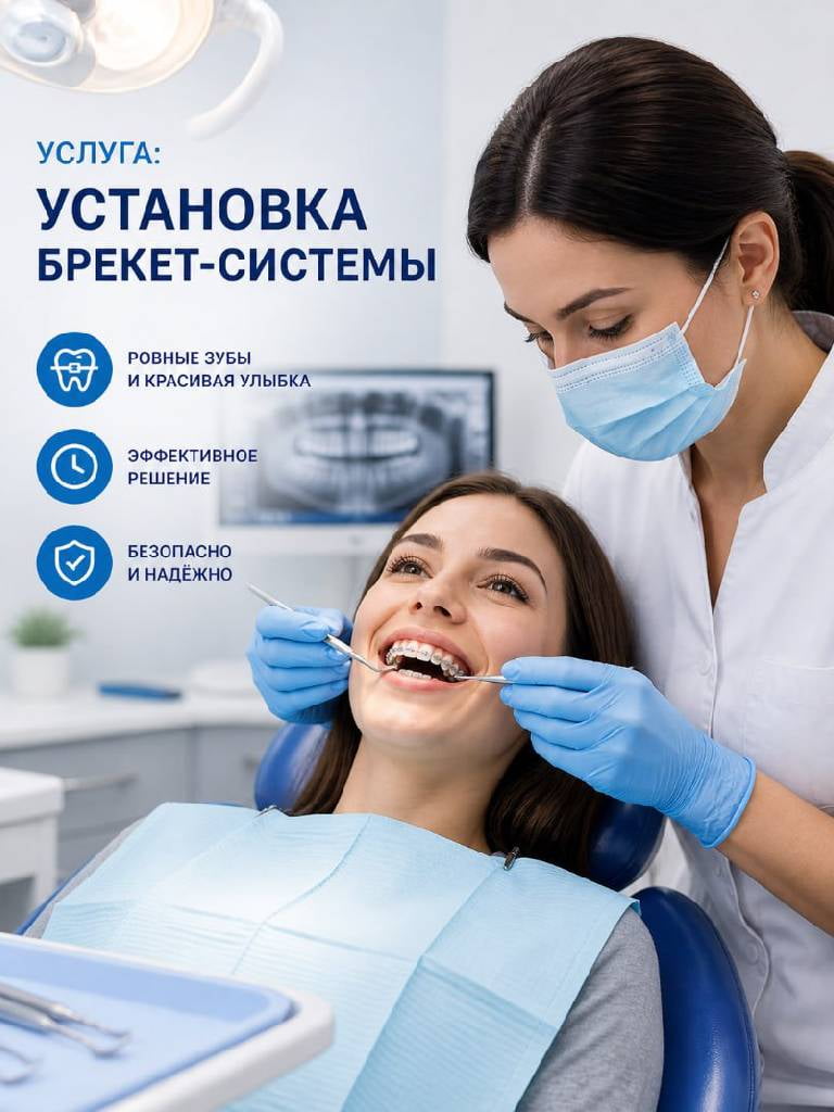 Брекет-система фиксация на 1 челюсть