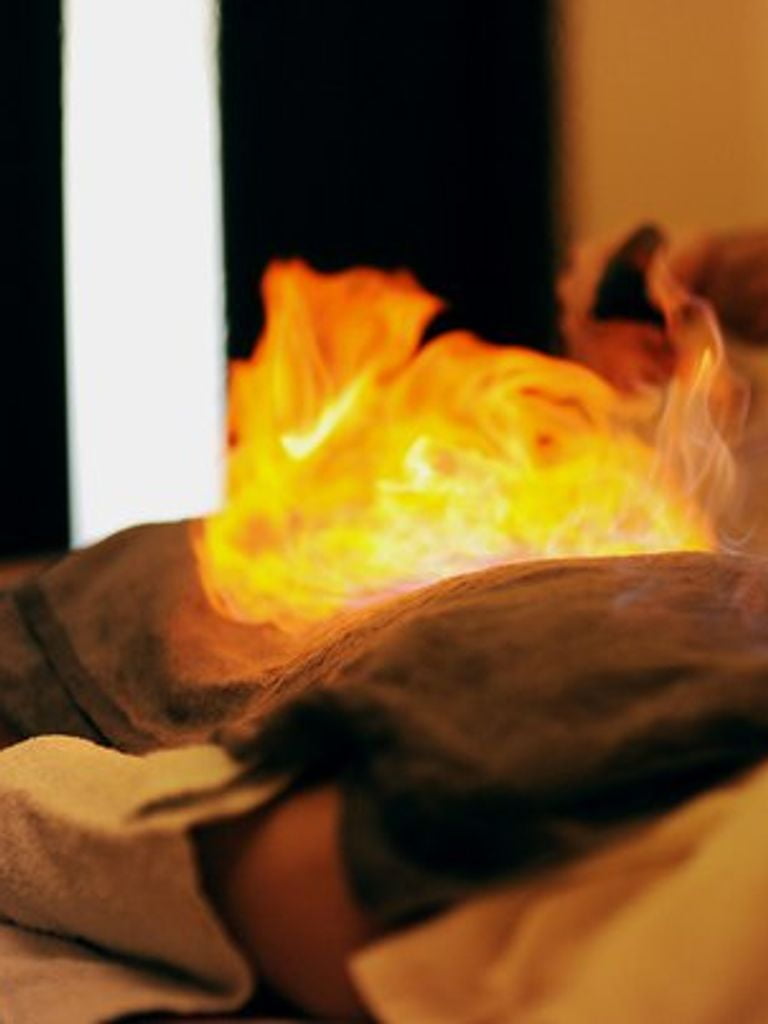 Массаж огнем всего тела, 1 ч.