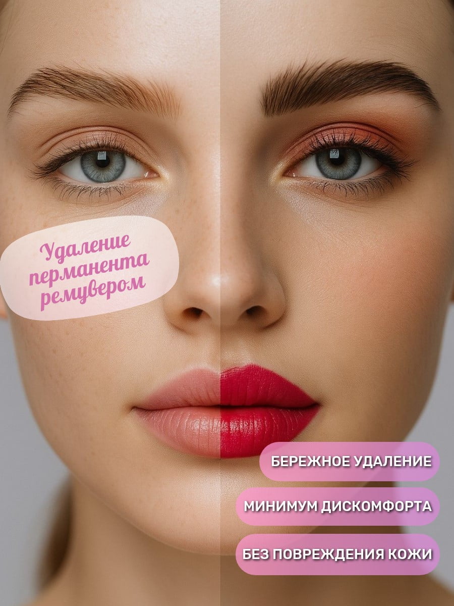 Удаление перманентного макияжа ремувером Corona colors