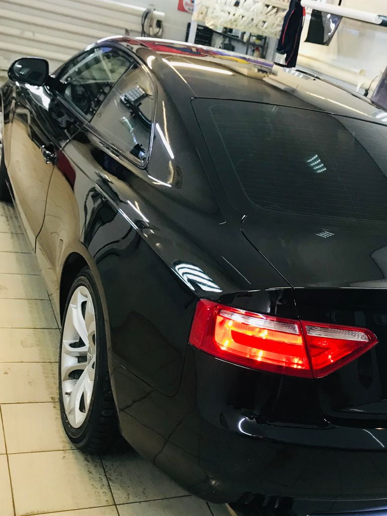 Тонировка 2 передних стекол съемной тонировкой на статике