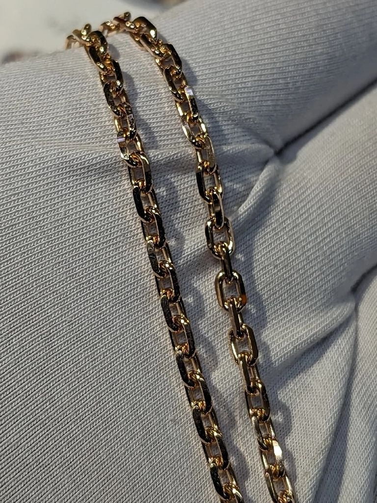 Изготовление цепочки с алмазной огранкой, плетение «Якорь»