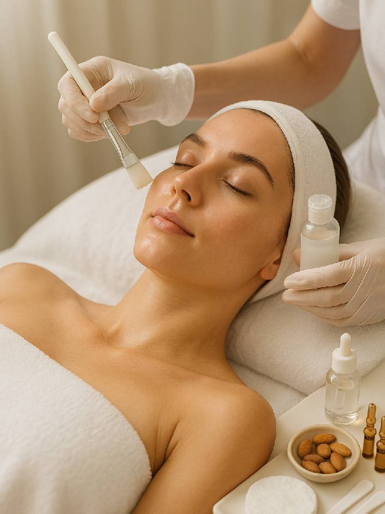 Миндальный (всесезонный) пилинг лица, 30 мин.