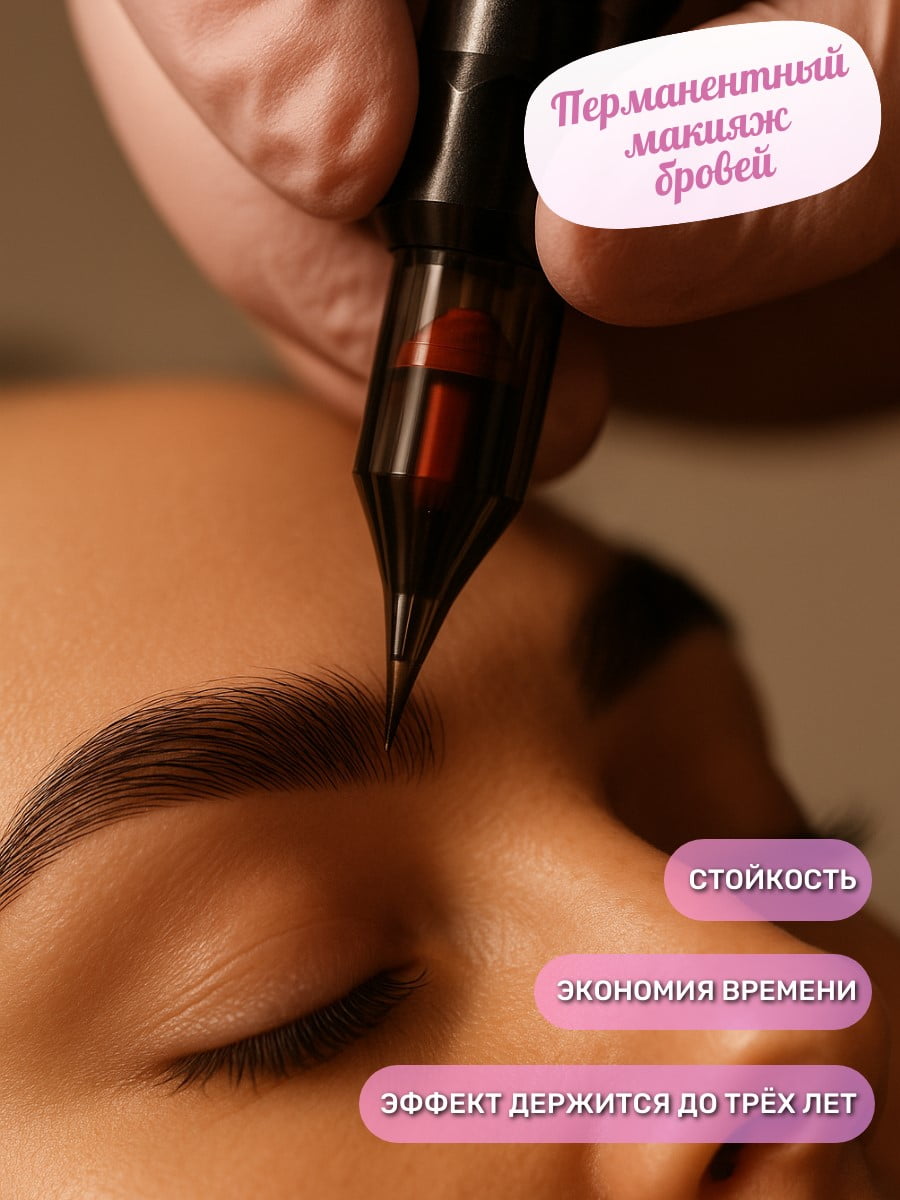 Перманентный макияж бровей (любая техника)