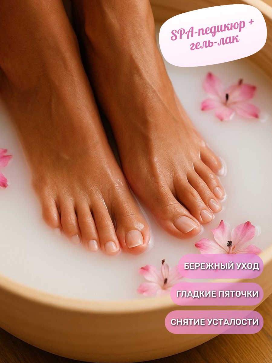 SPA-педикюр + покрытие гель-лаком