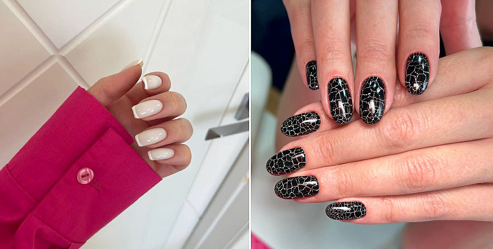 на маникюр: классический, комбинированный + покрытие гель-лаком