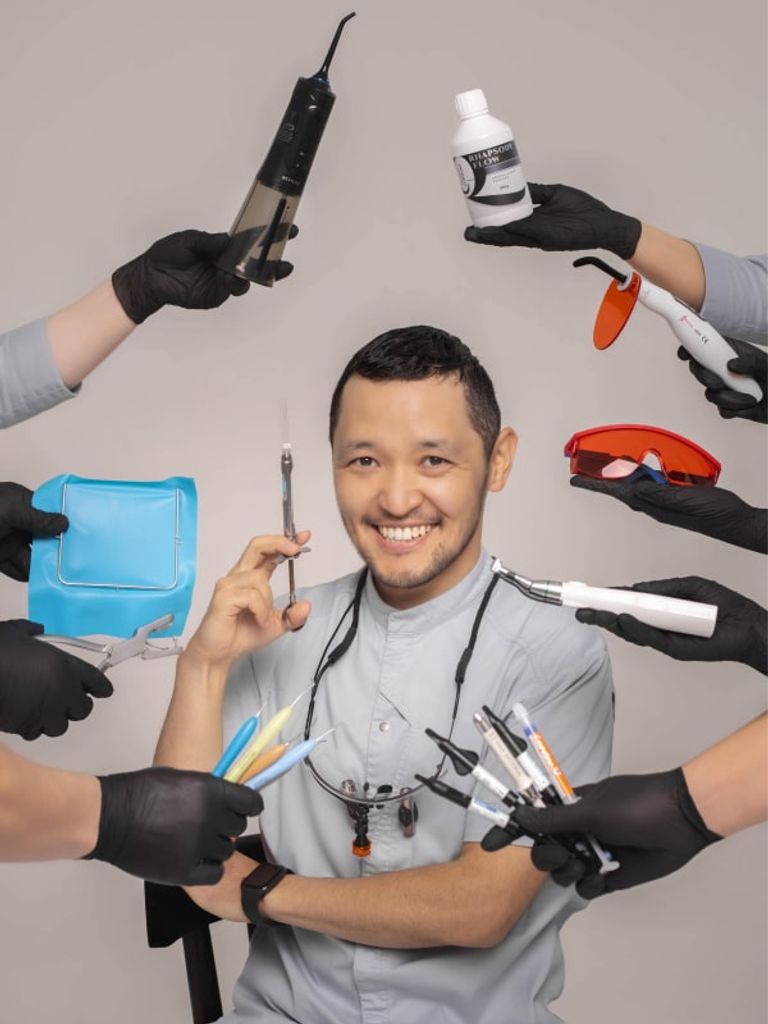 Установка безметалловой коронки из диоксида циркония