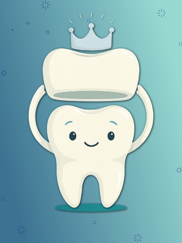 Установка металлокерамической коронки