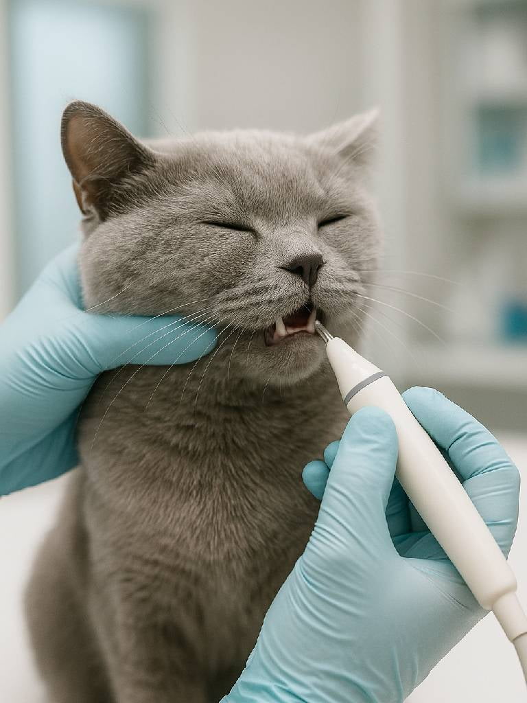 УЗ-чистка зубов у кошек и собак весом до 10 кг