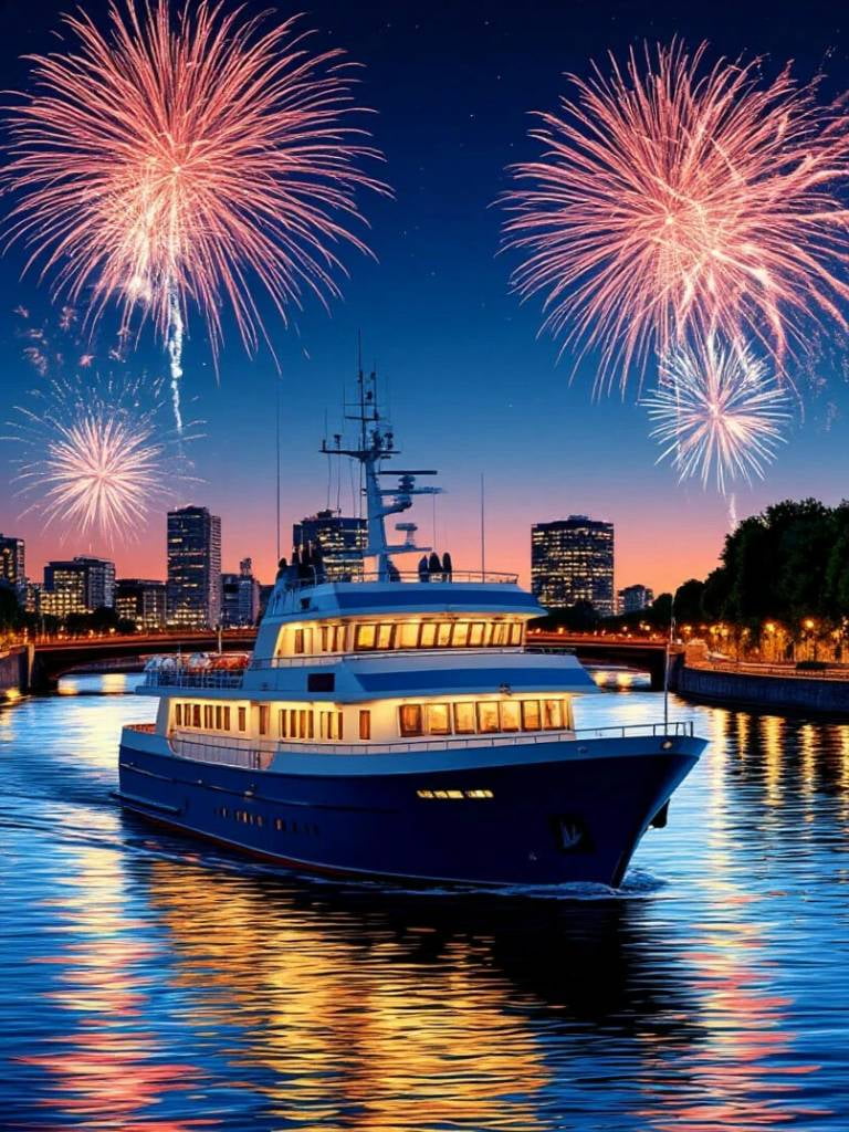 Прогулка на панорамном теплоходе Император + фейерверк