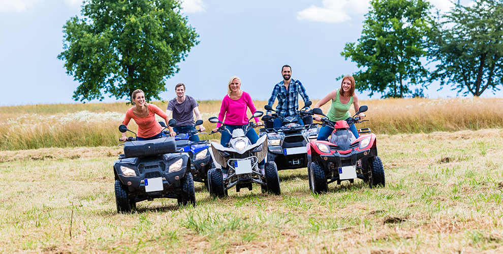 на катание на квадроцикле на автодроме для 1 человека (в качестве водителя), длина круга - 500 м