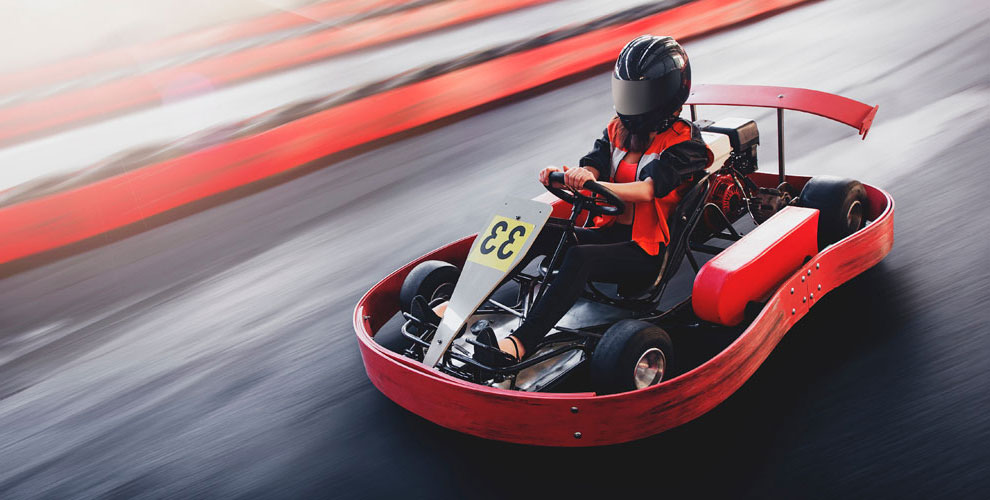 на экстремальный заезд на карте для 1 человека в будние дни, 10 мин.