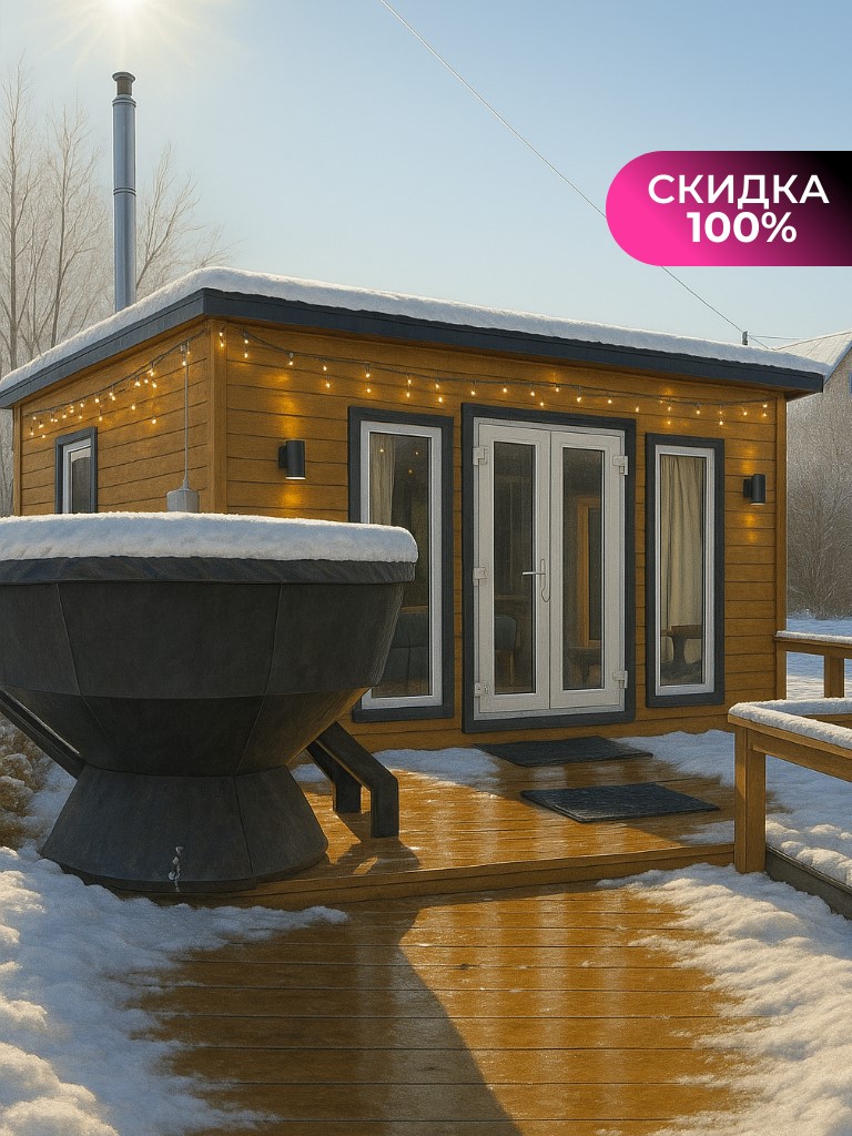 При заказе бани, 1 час в подарок