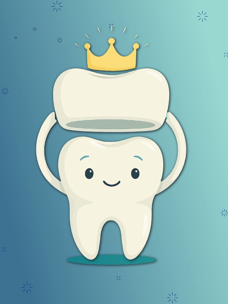 Установка коронки из диоксида циркония