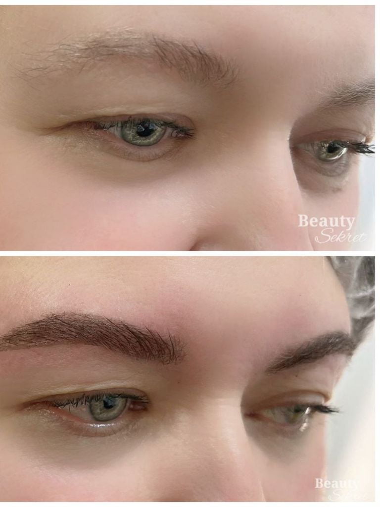 Коррекция + окрашивание бровей хной Brow Henna