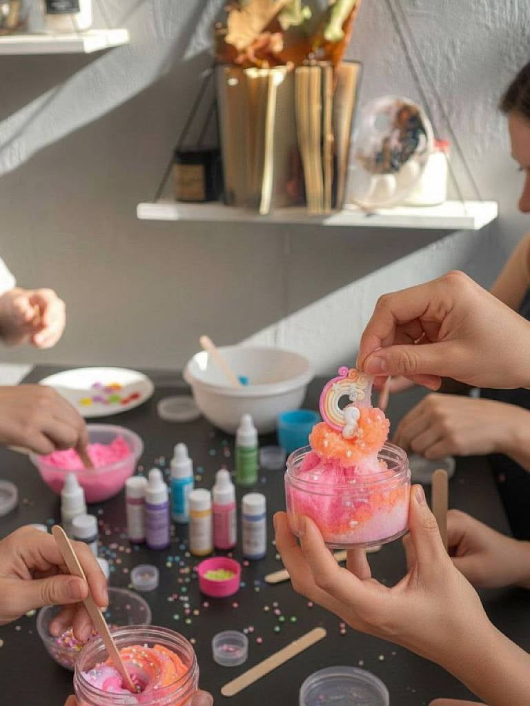 Детский выездной мастер-класс по созданию слайма