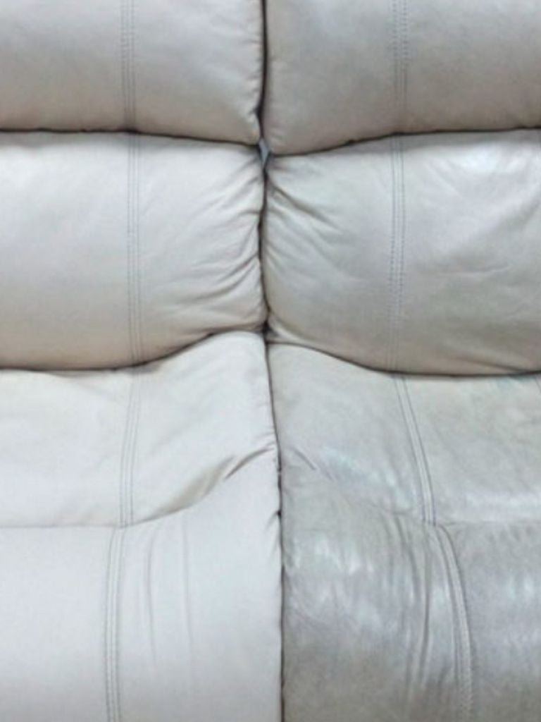 Химчистка кожаного дивана + обработка кондиционером