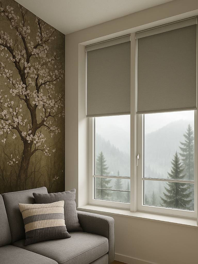 Подушка в подарок при покупке двух римских штор