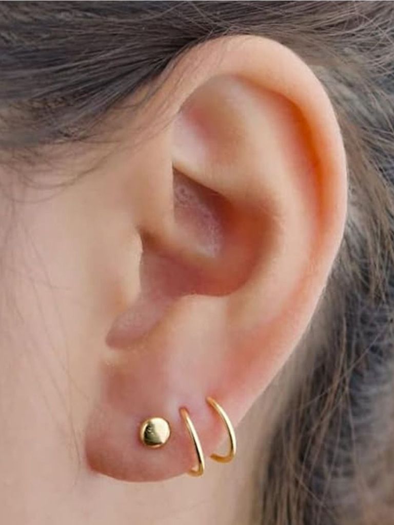 Прокол мочки уха + серёжка