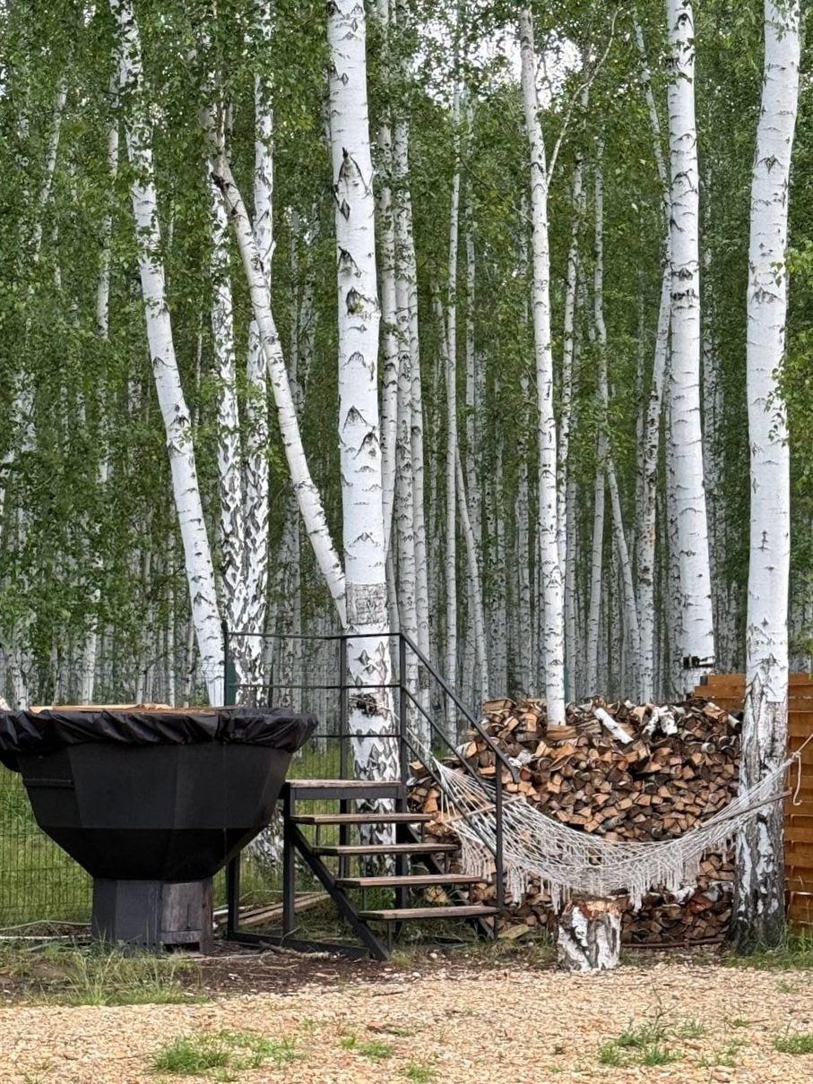Аренда банного чана в лесу