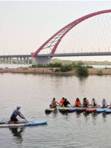 на SUP-прогулку за городом по маршруту на выбор, 2 ч.