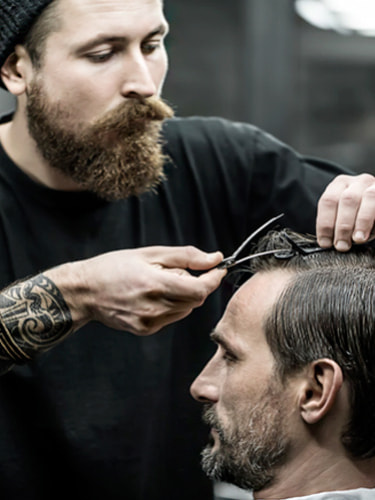 на мужскую стрижку любой сложности + оформление бороды у барбера