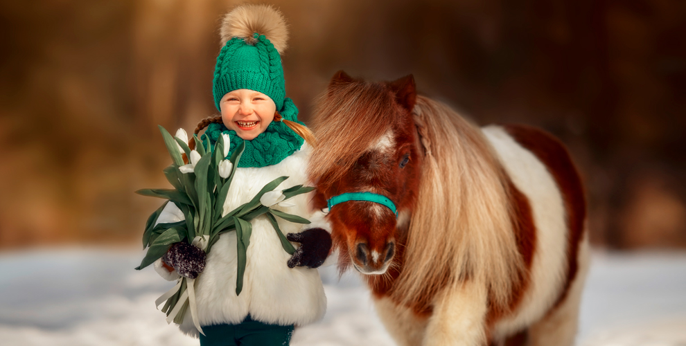 на программу c катанием на лошади или пони для детей, 1 ч.