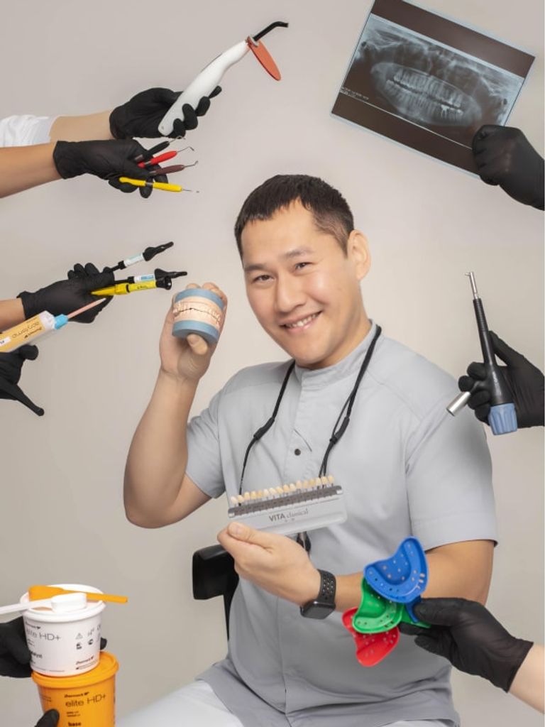 Лечение кариеса любой сложности + установка пломбы на 1 зуб