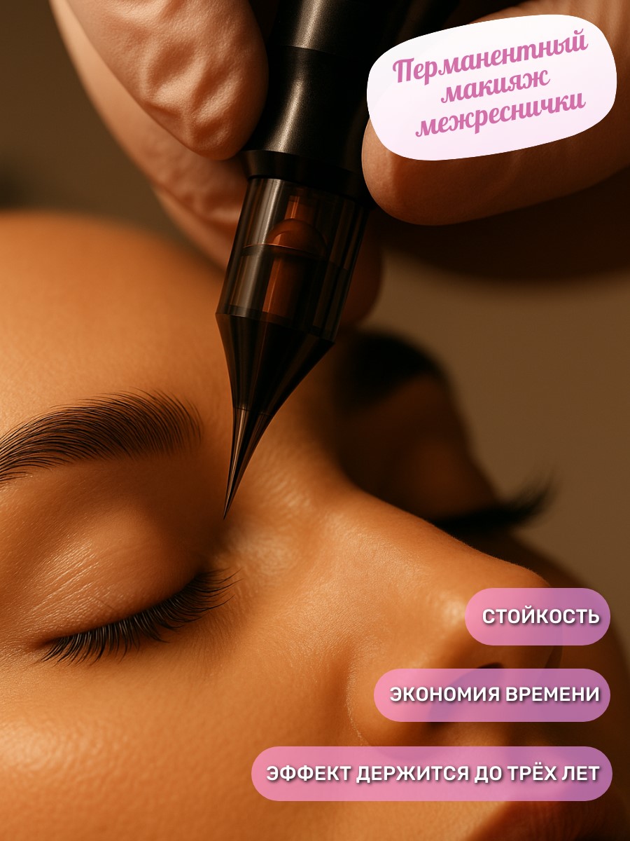 Перманентный макияж межресничного пространства