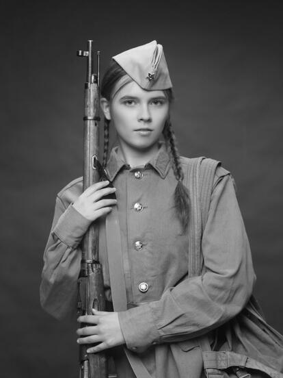 Студийная фотосессия к 9 Мая